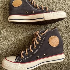 Navy Converse Chuck Taylor All Star High Top Heal trainers #Converse